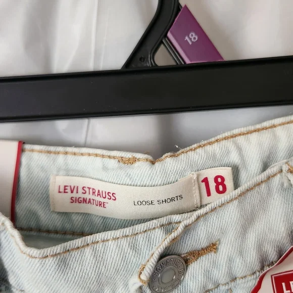 Light Blue Distressed Denim Shorts - Picture 3 of 7